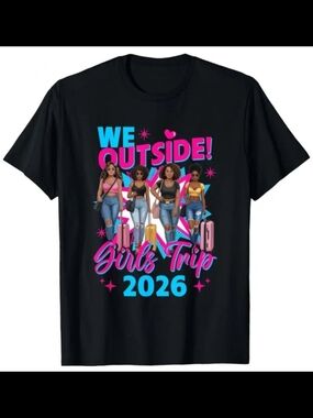 Girls Trip 2026 Graphic Tee - Black
